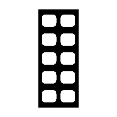 Notched Translucent Mounts 10W-BW #2 Film 100/Pk, N10BW2