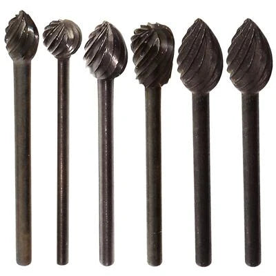 Tungsten Steel Acrylic Trimming Burs Set – Assorted, 6/Pkg