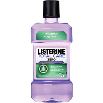 Listerine® Total Care® Zero® Antiseptic Mouthwash – Mint, 6 (1.5 Liter) Bottles